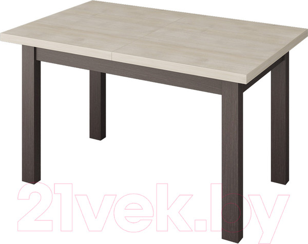 Изображение товара Обеденный стол Senira Кастусь 100-130x60 (дуб выбеленный/венге)