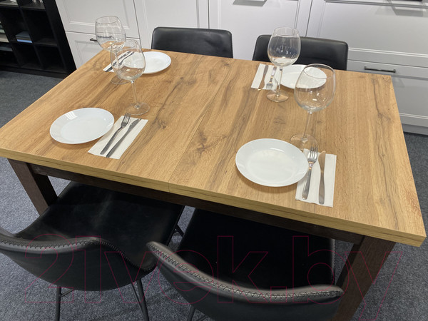 Изображение товара Обеденный стол Senira Кастусь 100-130x60 (дуб вотан/венге)