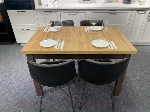 Изображение товара Обеденный стол Senira Кастусь 100-130x60 (дуб вотан/венге)