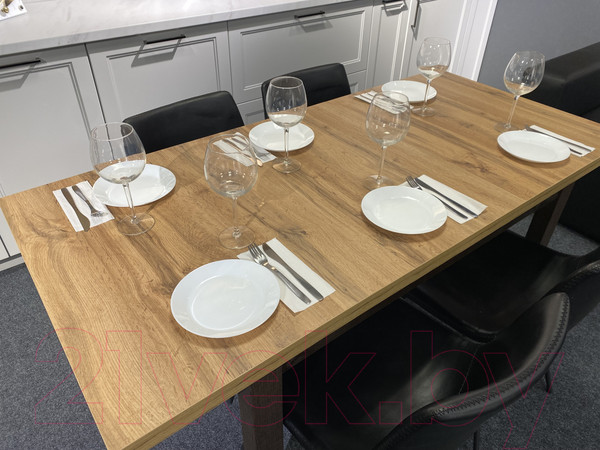 Изображение товара Обеденный стол Senira Кастусь 100-130x60 (дуб вотан/венге)