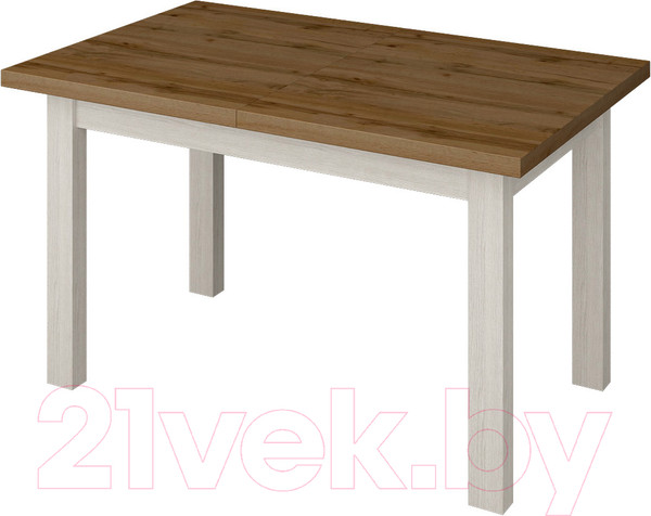Изображение товара Обеденный стол Senira Кастусь 100-130x60 (дуб вотан/белый)