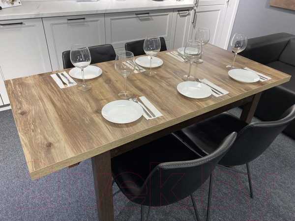 Изображение товара Обеденный стол Senira Кастусь 100-130x60 (береза сандал/венге)