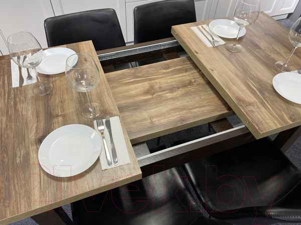 Изображение товара Обеденный стол Senira Кастусь 110-145x70 (береза сандал/венге)