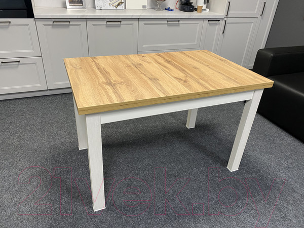 Изображение товара Обеденный стол Senira Кастусь 110-145x70 (дуб вотан/белый)