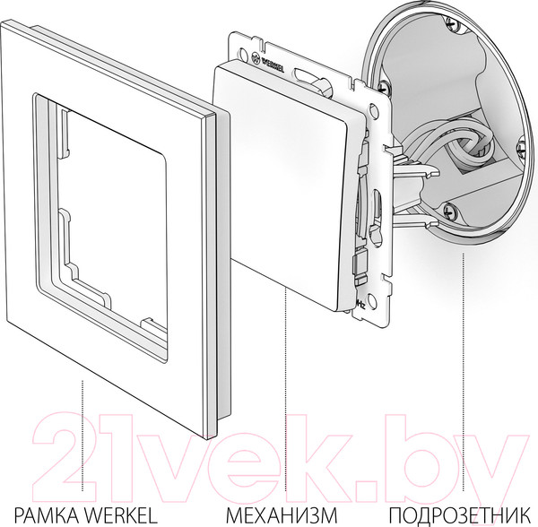 Изображение товара Выключатель Werkel W1112004 / a050751 (графит рифленый)
