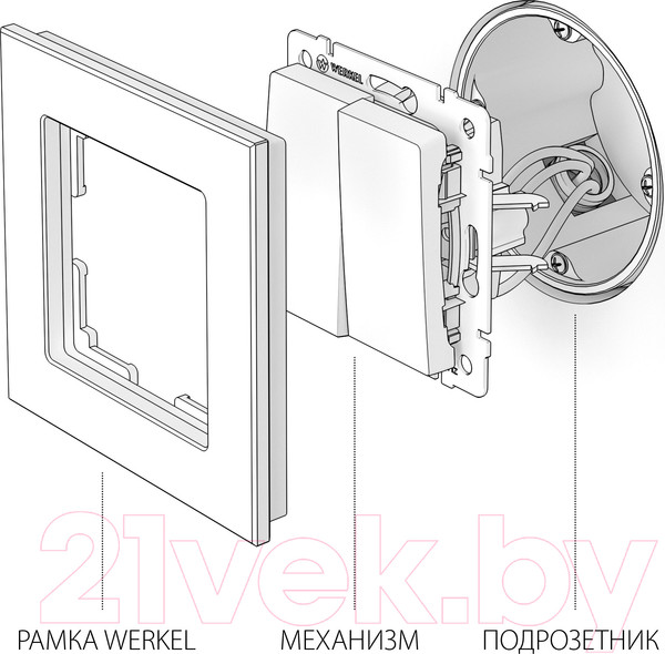 Изображение товара Выключатель Werkel W1120003 / a051475 (слоновая кость)