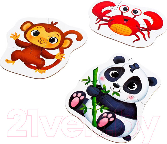 Изображение товара Набор пазлов Puzzle Time Такие разные зверята / 5800952