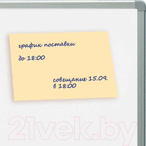 Изображение товара Блок для записей Brauberg Пастельный 76х102мм / 122691 (100л, желтый)