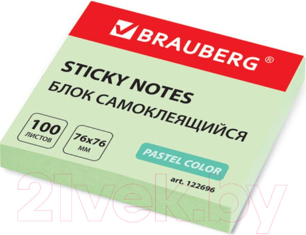 Изображение товара Блок для записей Brauberg Пастельный / 122696 (зеленый)