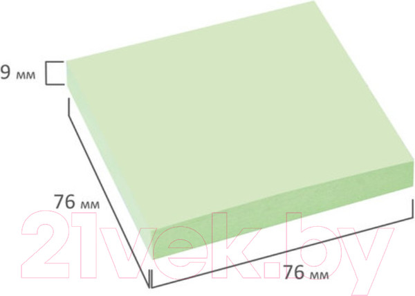 Изображение товара Блок для записей Brauberg Пастельный / 122696 (зеленый)