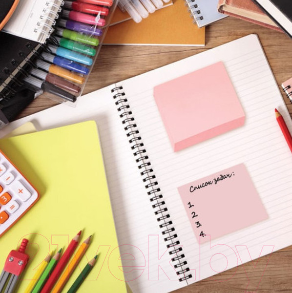 Изображение товара Блок для записей Brauberg Пастельный / 122697 (розовый)