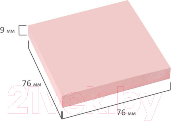 Изображение товара Блок для записей Brauberg Пастельный / 122697 (розовый)