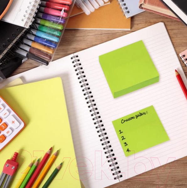 Изображение товара Блок для записей Brauberg Неоновый / 122703 (зеленый)