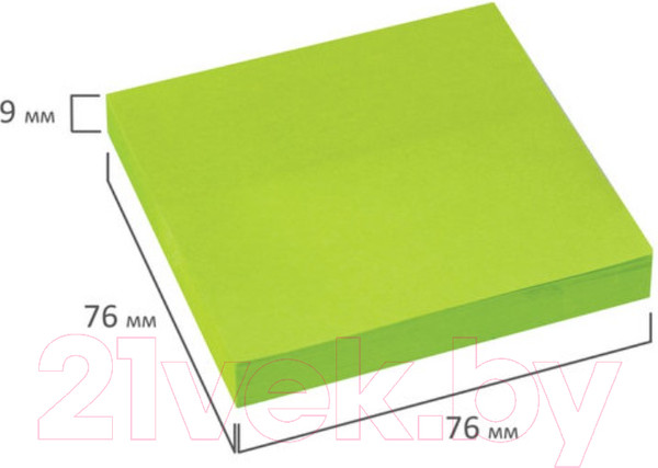 Изображение товара Блок для записей Brauberg Неоновый / 122703 (зеленый)