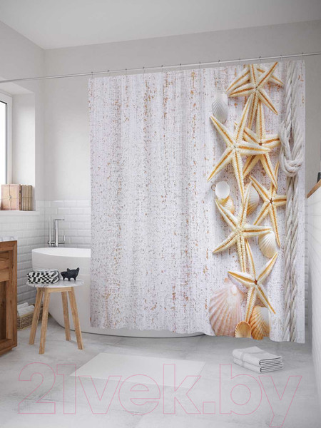 Изображение товара Шторка-занавеска для ванны JoyArty Свежесть моря / sc_11816