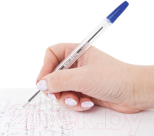 Изображение товара Набор шариковых ручек Brauberg Line / 141099 (4шт, синий)