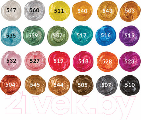 Изображение товара Акриловые краски Brauberg Металлик / 191720 (24шт)