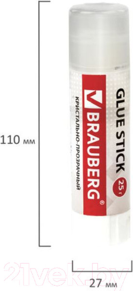 Изображение товара Клей-карандаш Brauberg Crystal / 227968