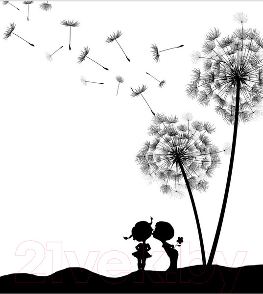 Изображение товара Шторка-занавеска для ванны JoyArty Романтика у одуванчиков / sc_8364