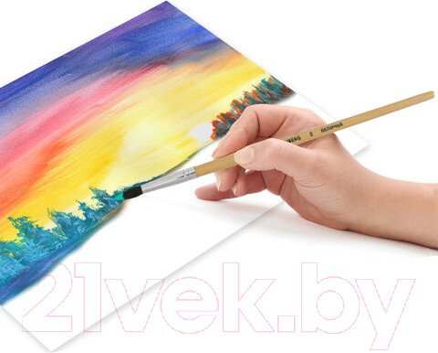 Изображение товара Набор кистей Brauberg Беличья / 200217 (5шт)