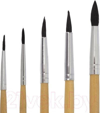 Изображение товара Набор кистей Brauberg Беличья / 200217 (5шт)