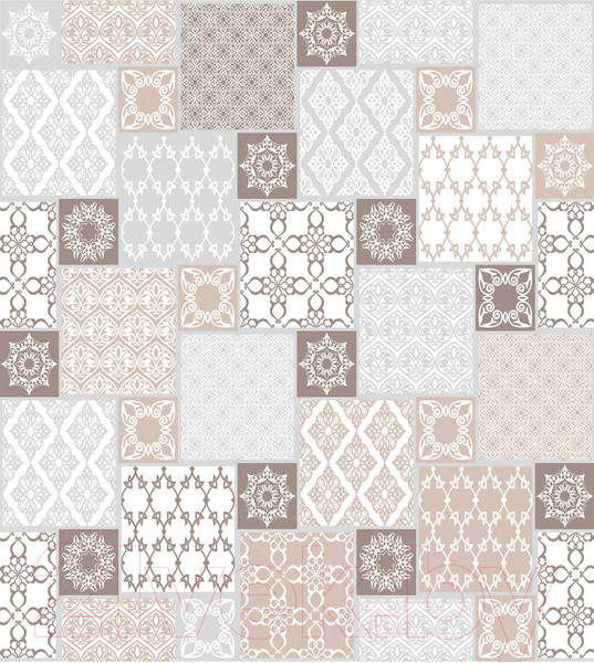 Изображение товара Шторка-занавеска для ванны JoyArty Орнамент из плитки / sc_15422