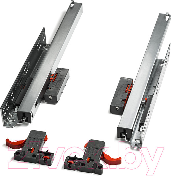 Изображение товара Комплект направляющих мебельных Samet Smart Slide Push Open (полного выдвижения и замками Smart Lock 450мм)