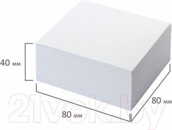 Изображение товара Блок для записей Brauberg Куб / 121543 (белый)