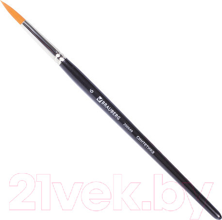 Изображение товара Кисть для рисования Brauberg Art Classic Синтетика жесткая 6 / 200649 (круглая)