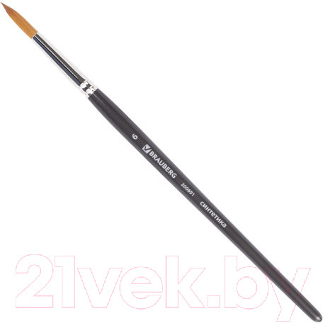 Изображение товара Кисть для рисования Brauberg Art Classic Синтетика мягкая 6 / 200691 (круглая)