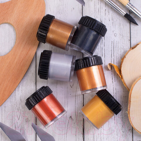 Изображение товара Акриловые краски Brauberg Металлические цвета / 191717 (6шт)