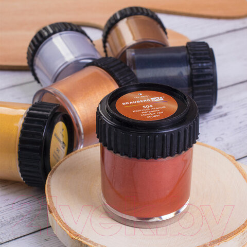 Изображение товара Акриловые краски Brauberg Металлические цвета / 191717 (6шт)