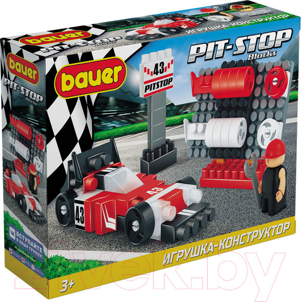 Изображение товара Конструктор Bauer Pit Stop Гоночная машина / 819 (72эл)