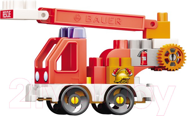 Изображение товара Конструктор Bauer Пожарная машина машина и тренировочная площадка / 740 (77эл)