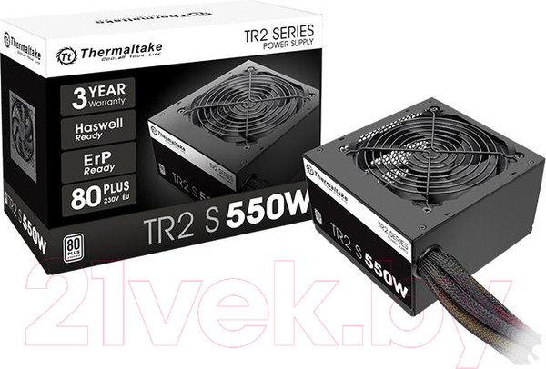 Изображение товара Блок питания для компьютера Thermaltake ATX 550W TR2 S 80+ / PS-TRS-0550NPCWEU-2