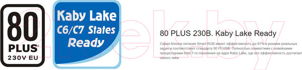 Изображение товара Блок питания для компьютера Thermaltake ATX 500W Smart RGB 500 80+ / PS-SPR-0500NHSAWE-1