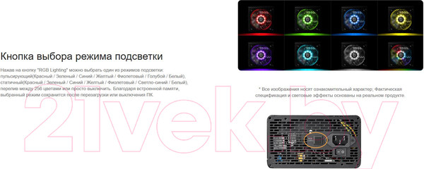 Изображение товара Блок питания для компьютера Thermaltake ATX 500W Smart RGB 500 80+ / PS-SPR-0500NHSAWE-1