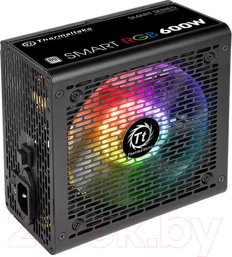 Изображение товара Блок питания для компьютера Thermaltake ATX 600W Smart RGB 600 80+ / PS-SPR-0600NHSAWE-1