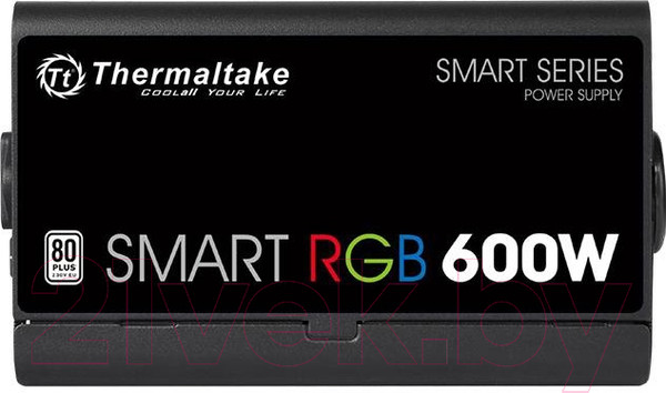 Изображение товара Блок питания для компьютера Thermaltake ATX 600W Smart RGB 600 80+ / PS-SPR-0600NHSAWE-1