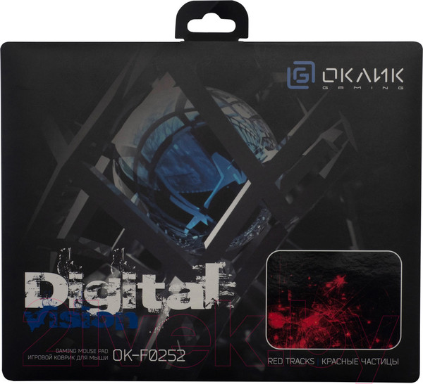 Изображение товара Коврик для мыши Оклик OK-F0252 (рисунок/красные частицы)