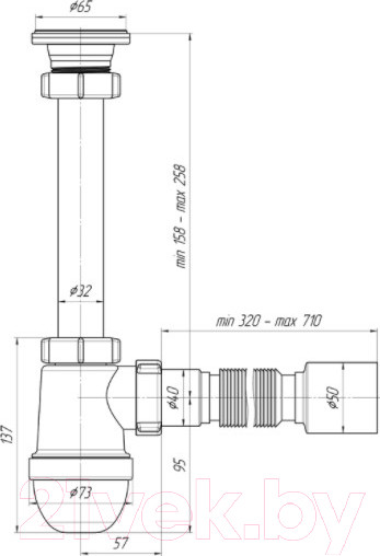 Изображение товара Сифон Ани Пласт C1010