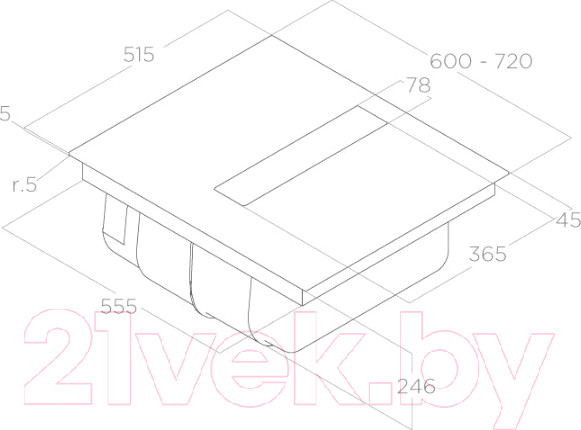Изображение товара Индукционная варочная панель Elica NikolaTesla Fit BL/A/60