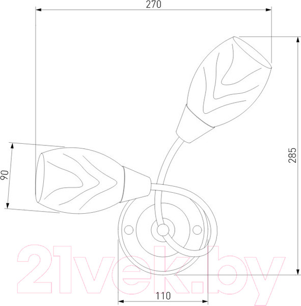 Изображение товара Бра Евросвет 2275/2 Античная бронза