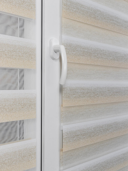 Изображение товара Рулонная штора Lm Decor Дабл ДН LB 55-01 150x170 (белый/бежевый)