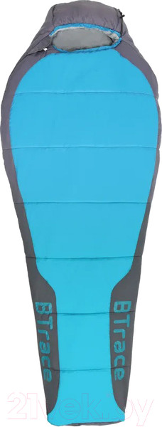 Изображение товара Спальный мешок BTrace Swelter L Size / S0586 (левый, серый/синий)