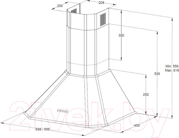 Изображение товара Вытяжка купольная Korting KHC 9839 X