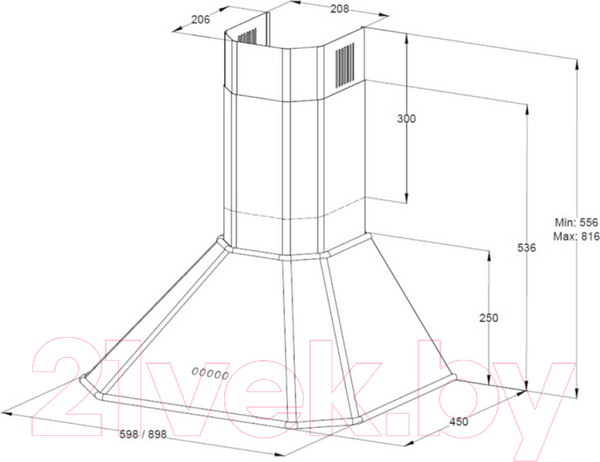 Изображение товара Вытяжка купольная Korting KHC 6839 NX