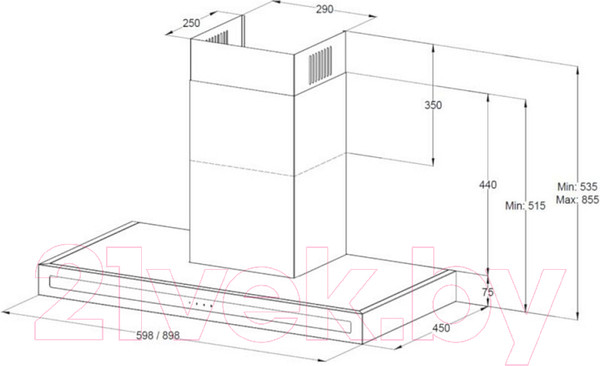 Изображение товара Вытяжка Т-образная Korting KHC 9877 N