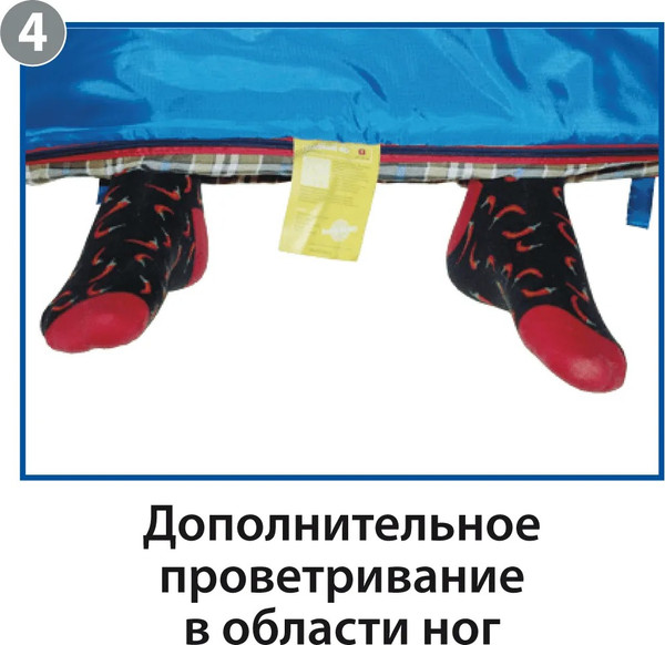 Изображение товара Спальный мешок BTrace Duvet S0570 (правый, серый/синий)