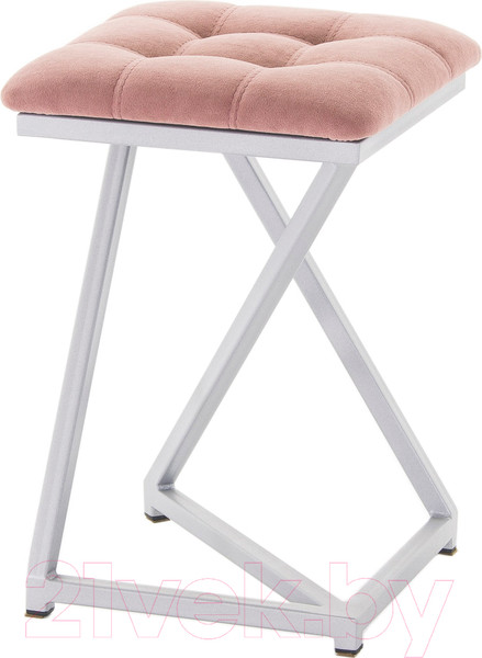 Изображение товара Табурет AMC Comfort 9.5.7 (ткань розовый/серебристый)